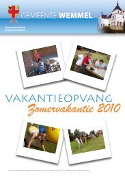 Zomervakantie 2010 - De Gemeente Wemmel