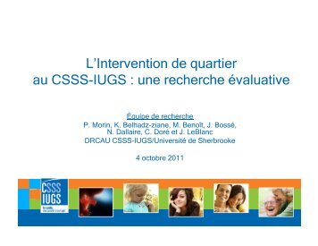 Morin, Dallaire, Leblanc et al. - Csss-iugs.ca