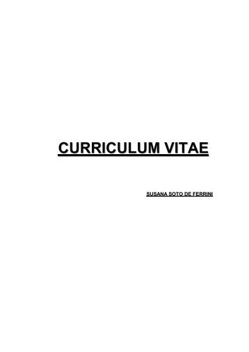Curriculum Vitae - FaCENA - Universidad Nacional del Nordeste