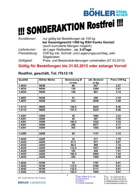 h9 - bÃ¶hler-uddeholm schweiz ag