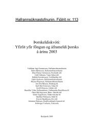 Þorskeldiskvóti: Yfirlit yfir föngun og áframeldi þorsks á árinu 2003