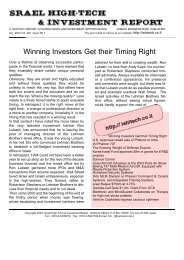 Winning Investors Get their Timing Right - The Israel High Tech ...