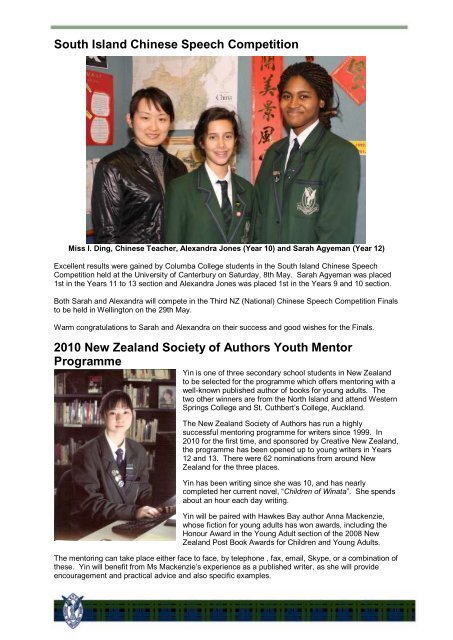 Issue 4 - May 2010 - Columba College