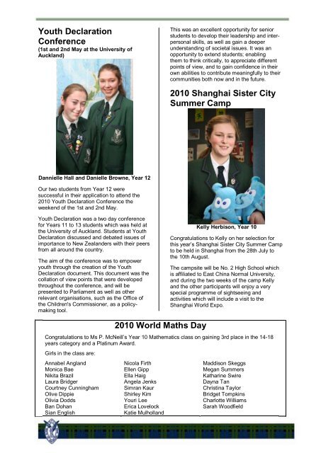 Issue 4 - May 2010 - Columba College