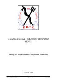EDTC and IMCA document on competence - European Diving ...