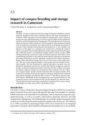 Impact of cowpea breeding and storage research in Cameroon - IITA