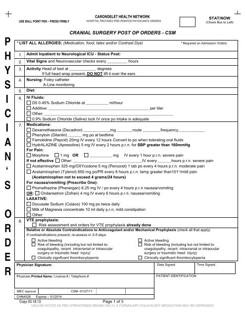 CHN4528 Cranial Surgery Post Op Orders CSM.pdf