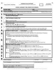 CHN4523 Spinal Surgery Pre-op Orders.pdf - Carondelet