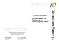 Regionalisierung der Regulierung im Bitstromzugangs-Markt?