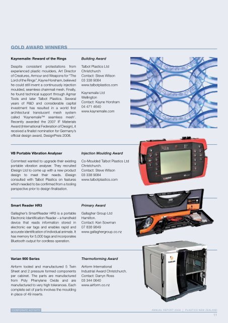 Annual Report 2009 - Plastics New Zealand