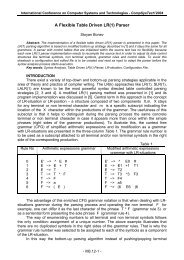 A Flexible Table Driven LR(1) Parser - Ecet