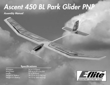 Ascent 450 BL Park Glider PNP - E-flite