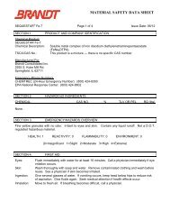 MATERIAL SAFETY DATA SHEET - Brandt Consolidated