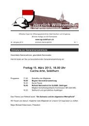 Bulletin 1 - Offiziersgesellschaft Stadt Solothurn & Umgebung