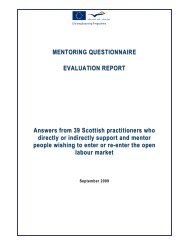 MENTORING QUESTIONNAIRE EVALUATION REPORT Answers ...