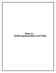 Note on EUIN Implementation and FAQs