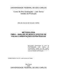 UNIVERSIDADE FEDERAL DE SÃO CARLOS Curso de PÃ³s ...
