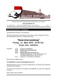 Bulletin 2010-1 - Offiziersgesellschaft Stadt Solothurn & Umgebung
