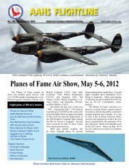 AAHS FLIGHTLINE #180, 3rd Quarter 2012 - American Aviation ...
