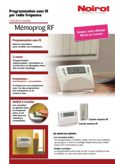 Mémoprog RF - Radiateur Plus