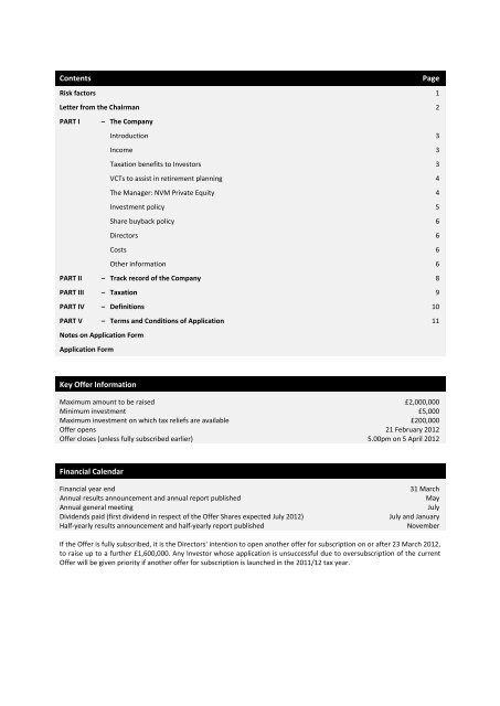 Northern 3 VCT PLC Application Form - Clubfinance