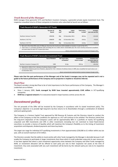 Northern 3 VCT PLC Application Form - Clubfinance