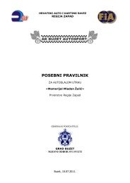 POSEBNI PRAVILNIK - Hrvatski auto i karting savez