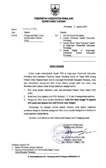 Pemerintah Kabupaten Pemalang Tnde Pemalang