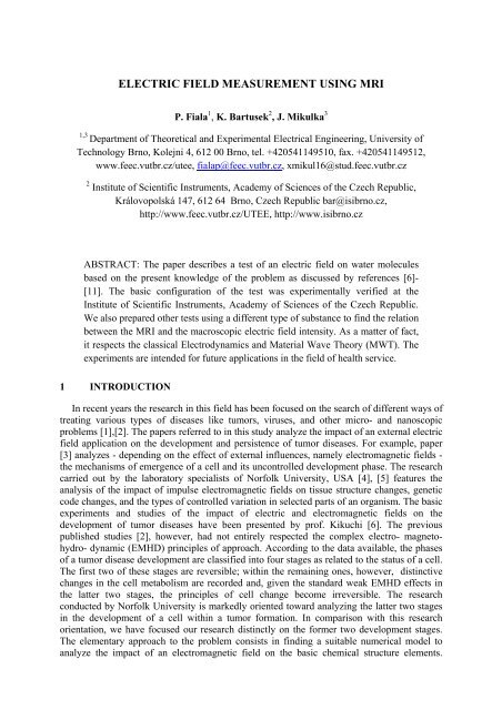 ELECTRIC FIELD MEASUREMENT USING MRI - UTEE