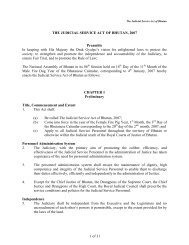 Judicial Service Act - Royal Court of Justice, Bhutan