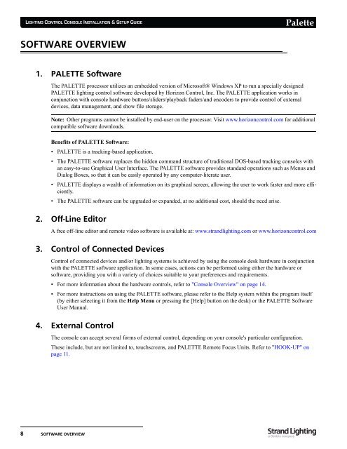 Palette Installation and Setup Guide - Grand Stage Company