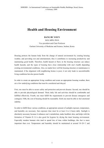 Health and Housing Environment
