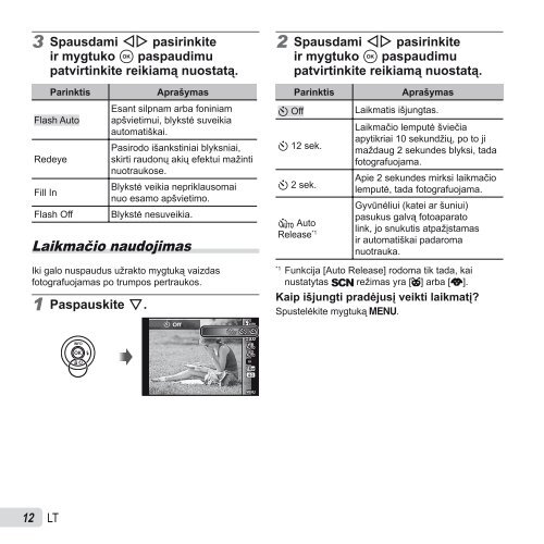 Naudojimo instrukcija SH-50 - Olympus