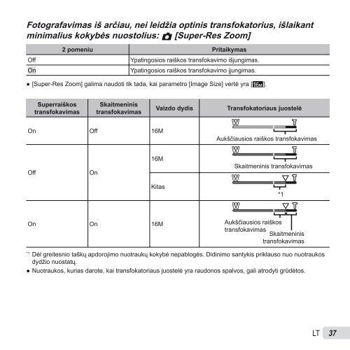 Naudojimo instrukcija SH-50 - Olympus