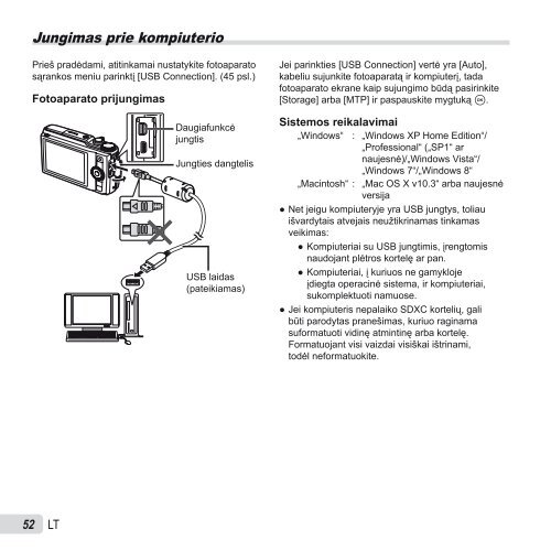 Naudojimo instrukcija SH-50 - Olympus