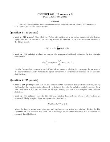 CMPSCI 689: Homework 3 Question 1 (25 points) Question ... - Edlab