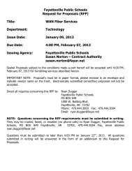 Fayetteville Public Schools Request for Proposals (RFP) Title: WAN ...