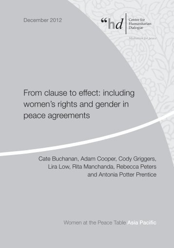 From clause to effect - Centre for Humanitarian Dialogue