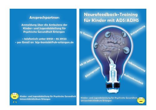 Flyer zum Neurofeedback-Training fÃ¼r Kinder mit ADS/ADHS