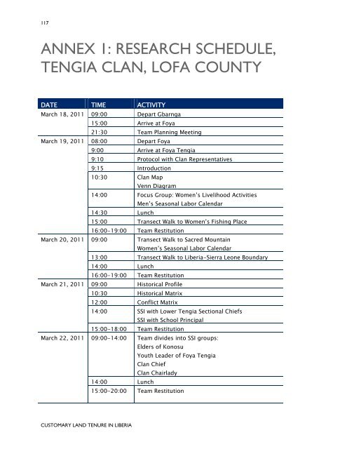 Customary Land Tenure in Liberia - Land Tenure and Property ...