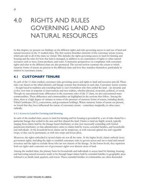 Customary Land Tenure in Liberia - Land Tenure and Property ...