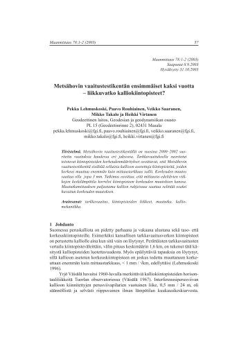 pdf (382kb) - Geodeettinen laitos