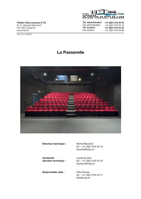 La Passerelle - ThÃ©Ã¢tre Vidy Lausanne