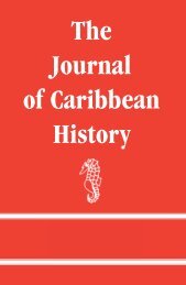 The Journal of Caribbean History - The University of the West ...