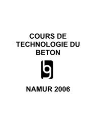 COURS DE TECHNOLOGIE DU BETON NAMUR 2006 - CSTC