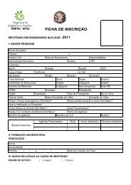 Ficha de mestrado - Programa de Engenharia Nuclear - UFRJ