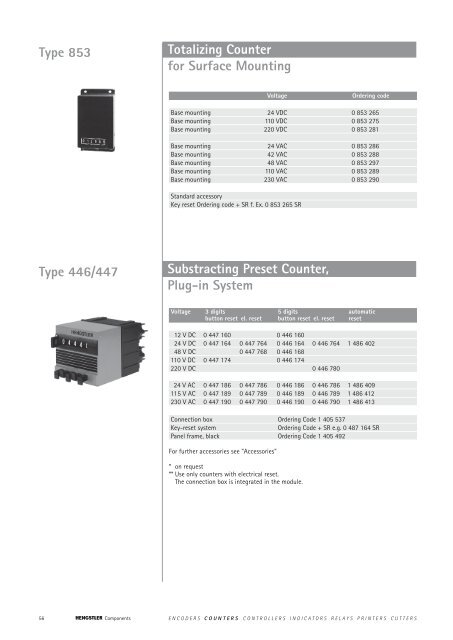 Totalizing Counters - Hengstler GmbH