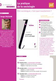 La pratique de la sociologie Serge PAUGAM - Puf