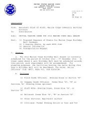 memorandum for marine corps ball working group - MCCS Okinawa