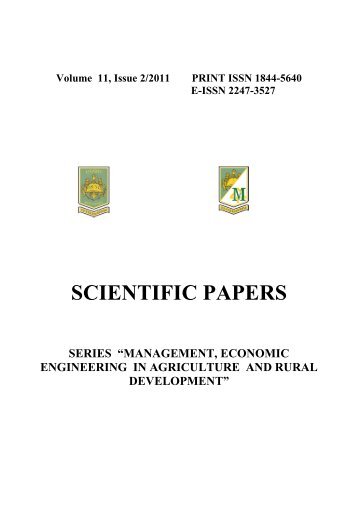 Scientific Papers Series âManagement, Economic Engineering in ...